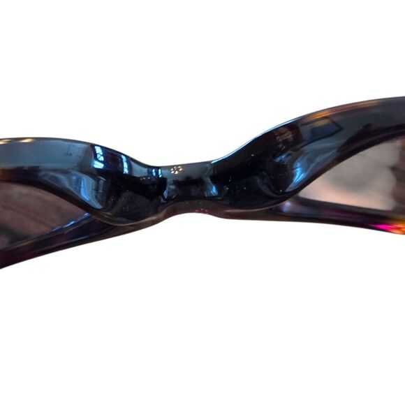 Adrienne Vittadini SunGlasses with Case 5009S Dark Amber Oval Wrap Havana main image 10
